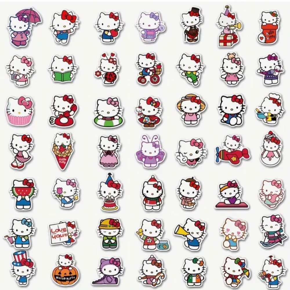 Sanrio Hello Kitty Paper Sticker Collection - 100 PCS - Picture 4 of 8